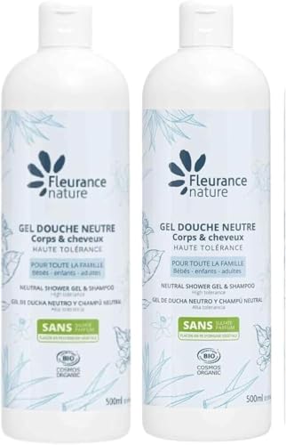 Fleurance Nature- Gel douche Neutre-Certifié Bio Cosmos Ecocert- 500m-(Lot de