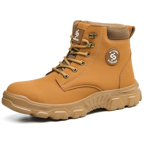 GHSAFETYLBX Waterproof Steel Toe Boots for Men