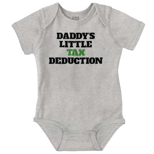 Brisco Brands Daddys Little Tax Deduction Dad Joke Baby Romper Boys or Girls