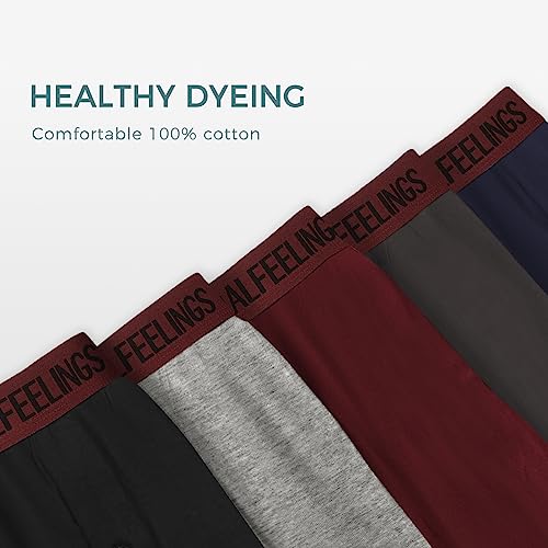 Calzoncillos tipo bóxer de algodón para hombre en pack transpirable 5