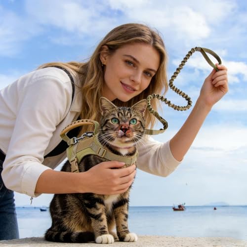 Arnés para gatos antifugas ajustable que elimina tirones y escapes sorpresa 3