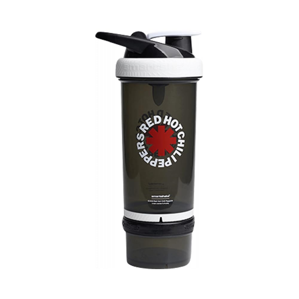 Smartshake Revive Shaker Cups for Protein Shakes With Storage for Powder 25 oz – Red Hot Chili Peppers Workout Shaker Bott...