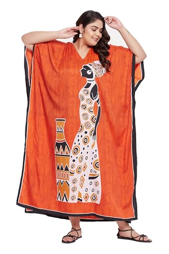 Women Plus Size Caftans Polyester Bathing Suit Cover Up Dubai Kaftan Maxi House Dresses for Summer4