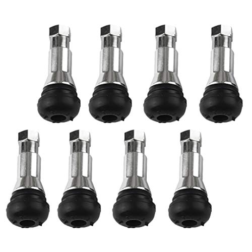 Homyl Kits de haste de válvula de pneu sem câmara de ar de metal reto de 46 mm de 46 mm