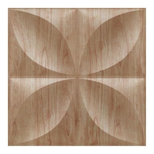 Image of Kayra Decor Wall Panels for Bedroom Butterfly Design Beech Wood Color 19.7 inch x 19.7 inch (Pack of 18) - Covers 48.51 Sq. Ft.