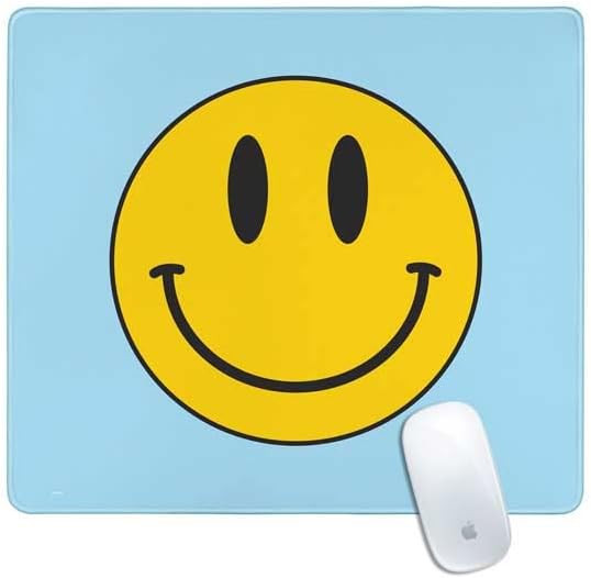 Skinit Extra Large Gaming Mouse Pad - Happy Face Pattern Design with Stitched Edges, Waterproof, Non-Slip Rubber Base, Desk Mat for Keyboard & Mouse, 35.75" x 15.4" inches