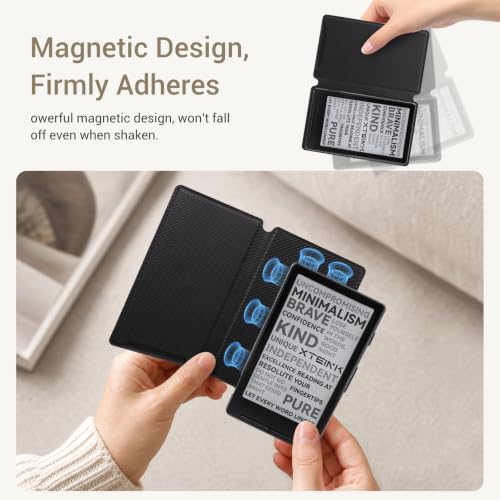 Image of CoBak Magnetic Case for XTEINK X4, Ultra-Lightweight Protective Cover for Xteink X4 E-Reader, Secure Magnetic Attachment(Light Black)