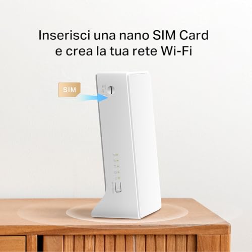 Mercusys TP-Link MB130-4G Cat4 AC1200Mbps Router 4G LTE Wireless Dual-Band, Router WiFi con Sim, Porta LAN/WAN, Modem 4G Sim, Senza Configurazione, Antenne Interne, VPN, Porte Antenna Esterna - Router - Immagine 2