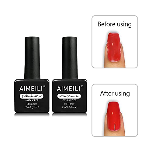AIMEILI 2 x 15 ml Dehydrator Nail Prep en Primer, Air Dry Nail Primer Nail Dehydrator voor acrylnagels Gelnagels - Image 7