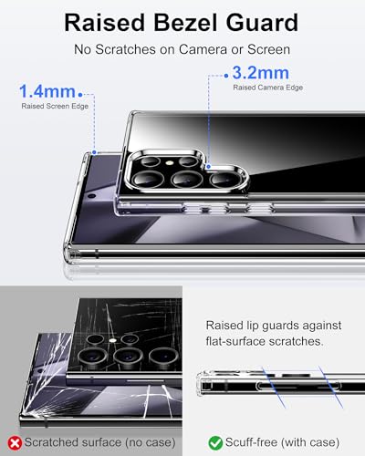 Image of HOOMIL Clear Case for Samsung Galaxy S24 Ultra, Anti-Yellowing