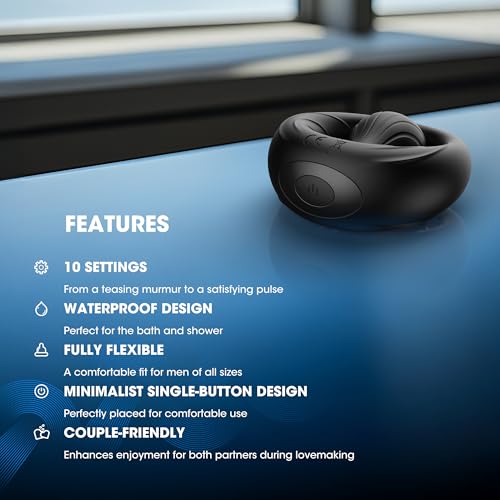 Vibrating-Cock-Ring-for-Couples-with-Flexible-Bulb-Clitoral-Stimulator-Penis-Ring-Vibrator-with-10-Vibration-Male-Adult-Sex-Toys-for-Men-Women-Couple-Sex-Toy-for-Clitoris-Testicles-Stimulation