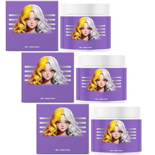 Mascarilla capilar morada antiamarilleo, acondicionador hidratante, elimina los tonos amarillos y acondiciona el cabello seco y dañado