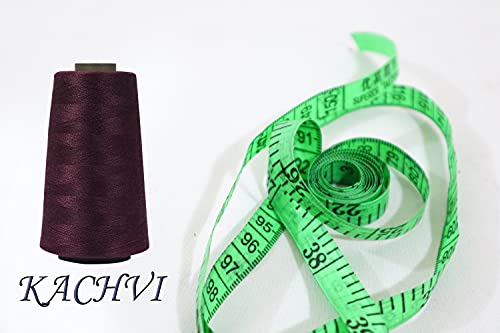 Image of Ace International Exports 3000M Overlock Polyester Sewing Thread Set Box Yarn Spools Cone Wine (Pack of 10)