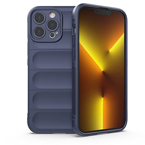 Coque silicone pour iPhone 13 12 11 Pro Max bleu foncé en gel souple