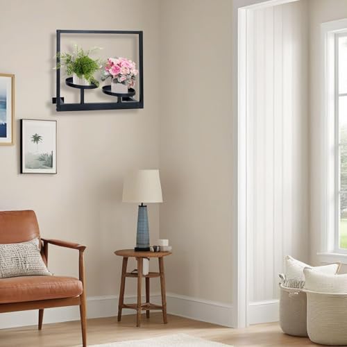 Repisa metálica para macetas y decoración hogareña en terrazas exteriores 8