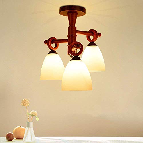 Lustre décoratif en bois avec éclairage chaud pour restaurant - 2