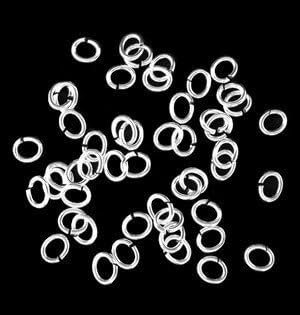 SNAPEEZ II ULTRAPLATE The Oval 99.9 Shiny Silver Ring Hard Open Jump Ring 8x6mm Heavy Gauge (Pk 50). Snapeez Jump Rings The Ultra Secure No Solder Jump Ring. Made in USA.