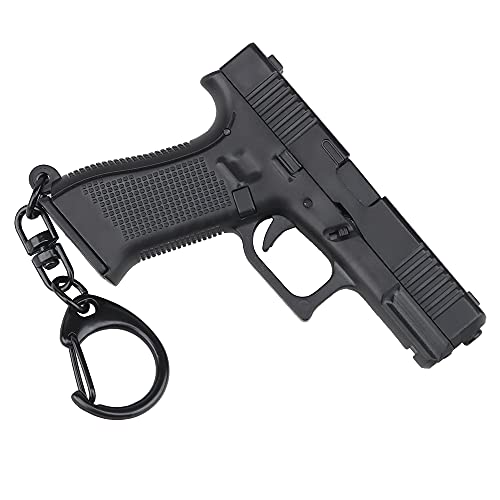 NINAT Key Chains Gun-Shaped Plastic Keychain gift Removable Gun Model Keychain decoration pendant for Men Woman Balck