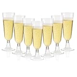 XxinXrong 20 Pcs Champagne Flutes, Reusable Plastic Champagne Flutes Cups, Transparent Cups for Parties, Weddings, Birthdays Reusable - 150ml