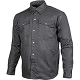 Cortech BLVD Voodoo Waxed Riding Shirt (Large) (Charcoal)