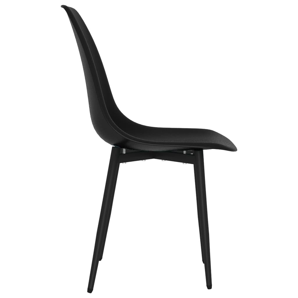 vidaXL Lot de 6 Chaises à Manger, Sièges à Dîner, Chaises de Repas, Meubles de de Salle à Manger Cuisine Maison Intérieur, Noir PP