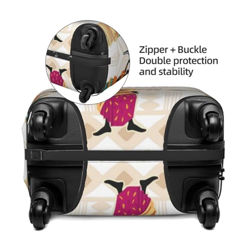 Beautiful Black African Woman In Ethnic Dress Luggage Cover Washable Elasticated Luggage Covers for Suitcase TSA Approved Stylish Scratch Resistant Luggage Case Protector3