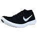 Nike Women's Free Running Motion Flyknit Shoes, Black/white-volt-dark Grey - 8 B(M) US