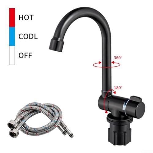 Grifo de caravana resistente a altas temperaturas con aireador oculto 3