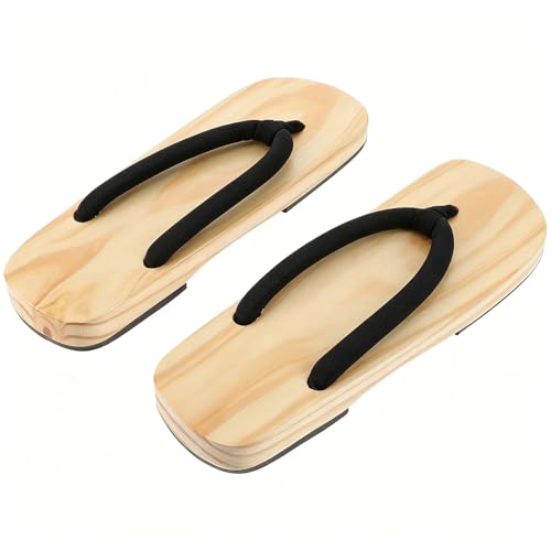 Chaussures traditionnelles japonaises kimono pour hommes à semelle plate Holibanna