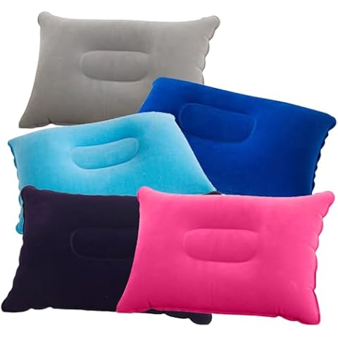 VEGCOO 5 Pack Inflatable Travel Pillows Cover