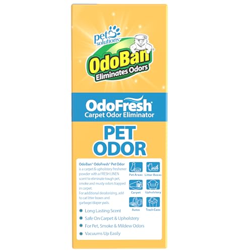OdoBan OdoFresh Carpet and Room Deodorizer Powder for Home Smells and Odors Including Smoke, Pet Urine, Dogs, and Cat Litter, Made in the USA, Fresh Linen Scent, 36 Ounces - Thumbnail 2