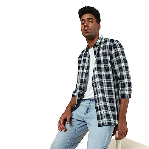 Image of Wrangler Men's Checkered Regular Fit Shirts