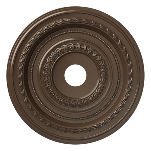 Image of 22 inchOD x 3 1 /2 inchID x 1 inchP Cole Thermoformed PVC Ceiling Medallion (Fits Canopies up to 6 inch), Metallic Copper