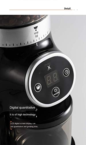 LWHDPW Kaffeemühle aus Edelstahl, 31 Feilen-Set, moderathrische Räder, leicht zu reinigen, elektrische Kaffeemühle aus… – Bild 4