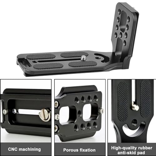 Image of BKN HOT L-Type Quick Release Camera Vertical Plate Dual Camera Bracket Plate Universal SLR Stabilizer Compatible with Canon Nikon Sony DJI Osmo Ronin Zhiyun (L Cam Plate)