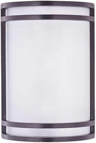 Miniatura 1 de Maxim 55538WTBZ - Aplique de pared de acrílico de ópalo de grado comercial con LED lineal, cumple con la ADA, 1 luz de 15 vatios, 10 pulgadas de