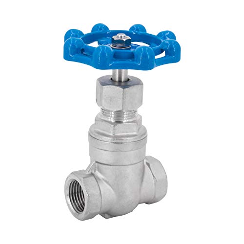 Preisvergleich Produktbild 1" Sanitär Muffen Absperrschieber mit Innengewinde Absperrventil aus Edelstahl Absperrschieber mit Metallhandrad Spindelabdichtung des Muffenschieber aus PTFE z.B. als Regulierventil