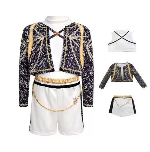 Genérico Disfraz Kpop para Niñas, Conjunto de Cosplay de Guerrera Kpop Azul para Carnaval (150cm)