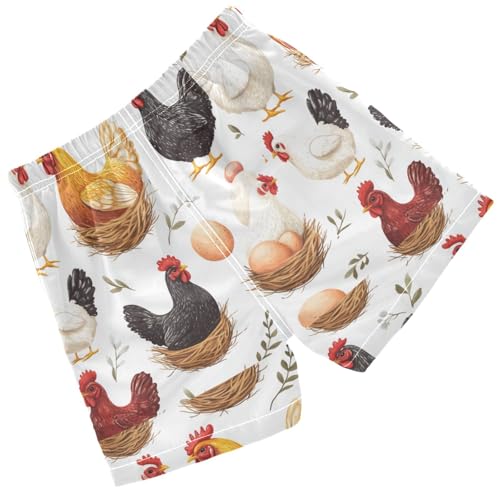 Pigsaly Boys' Swim Board Shorts Domestic Chicken Eggs Boy's Swim Trunks Kids Swimwear 3T Multicolor2