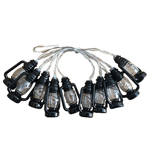 BESTOYARD 2 metros, 10 LEDs, lâmpada de querosene de LED de Halloween, lanternas retrô, formato de p