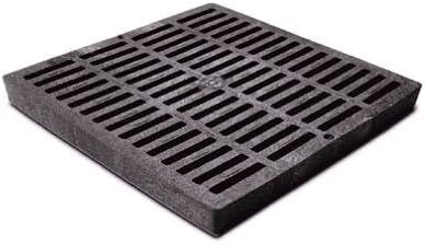 NDS 12 in. L x 12 in. W Black Polyolefin Square Grate