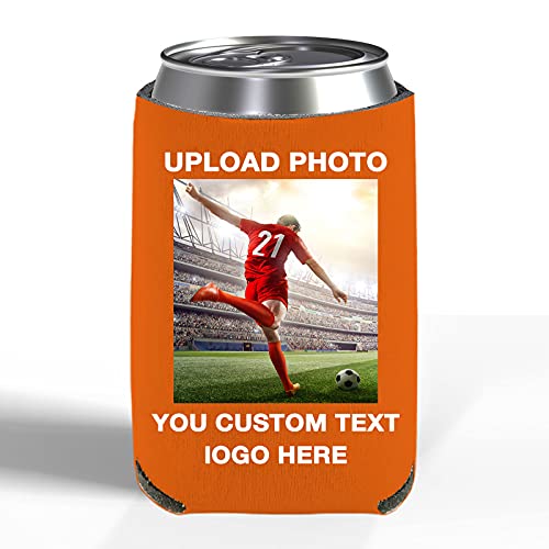 Personalized Can Sleeve Beer Coolers, Custom Can Cooler With Photo Logo for Weddings Fishing Picnics
