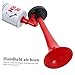 COOLHIYA 2pcs Handheld Cheer Air Horns Portable Loud Noise Maker for Sporting Events Parties Bright Crimson Manual Trumpet for Fans Celebration Accessories
