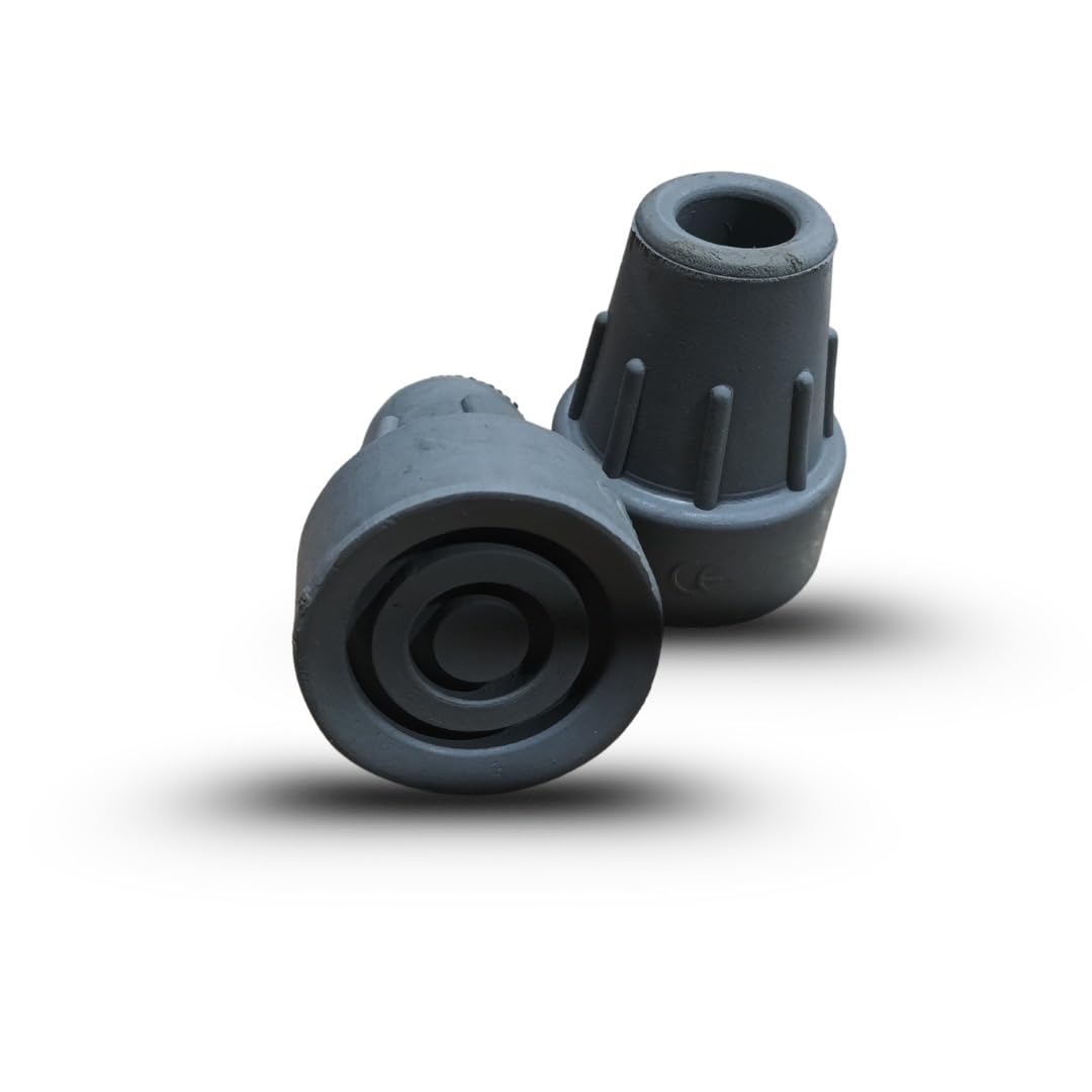 Crutch Tip | Crutch Rubber Ferrule | Walking Stick Shoes Ferrule (2 - Piece) Size -18mm
