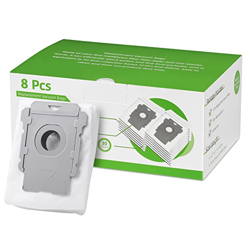 Image of Rowhalf 8 Pack Vacuum Bags for iRobot Roomba i /j /s Series & 100-700 Combo | Fits Roomba i3+ i4+ i5+ i6+ i7+ j7+ s9+, 104 105 405 415 504 505 705 Combo Robot Vacuum. Great for simple home replacement