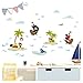 Little Deco Aufkleber Piraten Schiffe & Schatzinsel I Wandbild M - 120 x 54 cm (BxH) I Wandtattoo Kinderzimmer Junge Babyzimmer Deko Wandaufkleber Baby Sticker DL332