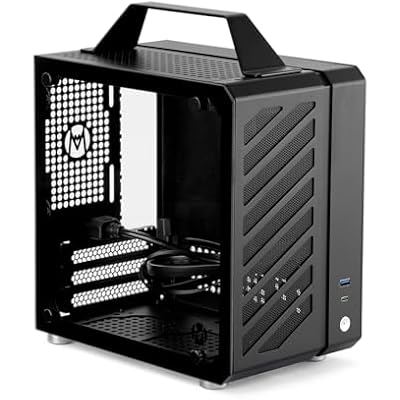 Mechanic Master Cool Cube Series C24 Mini-ITX Case/Alumium/Steel/GPU Length Within 245mm, SFX/L PSU Computer Case (Elegant Black Air Version)
