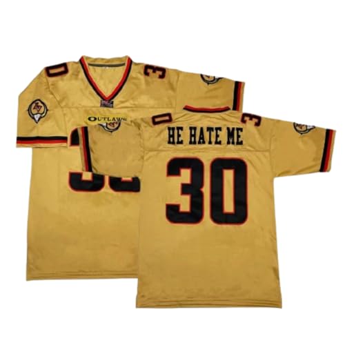 he Hate me Football Jersey Gold Sewn Custom Any Name Number Men
