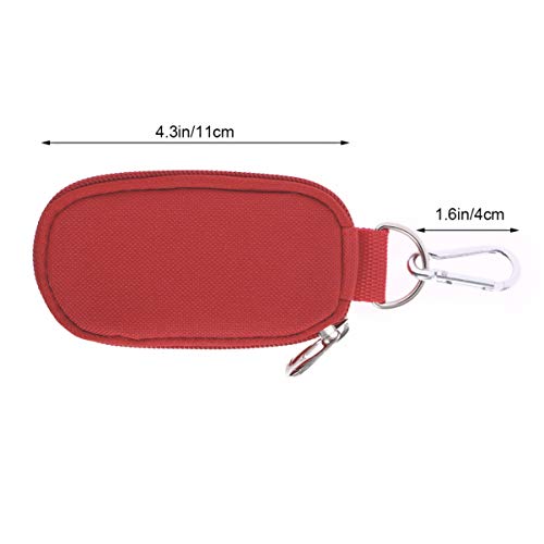 Étui Clé pour Flacon D’Huile Essentielle 2ml, Tissu Rouge – vue 2