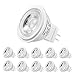 Produktbild Sunix 10stk 4.5W MR11 LED Birne, 3 2835 SMD LED, 190-210LM, Dimmbar, Warmweiß, 3000K, 36 Grad Strahlwinkel, Einbau Scheinwerfer Birne LD893